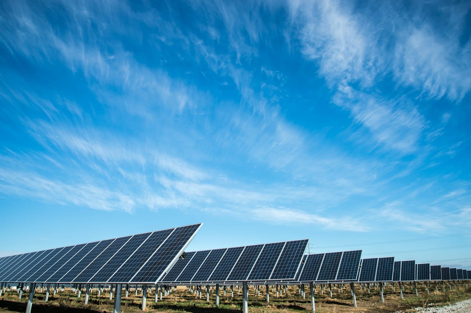 Close detail of solar photovoltaic panels